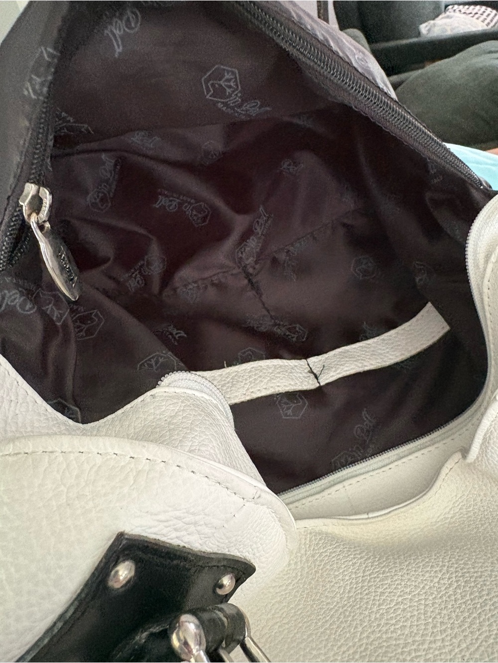 Valentina White leather hobo shoulder bag - Picture 9 of 9